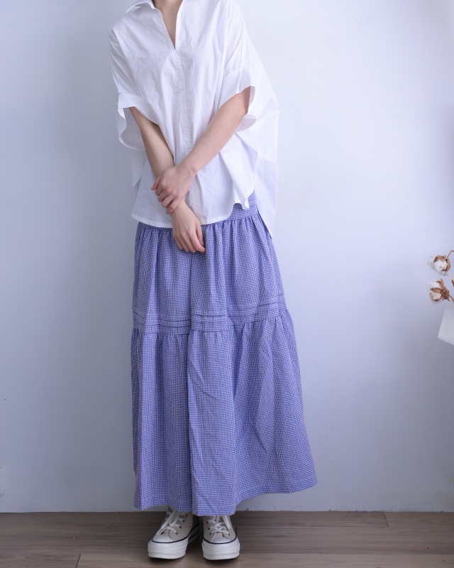 韓 有領小V上衣 size