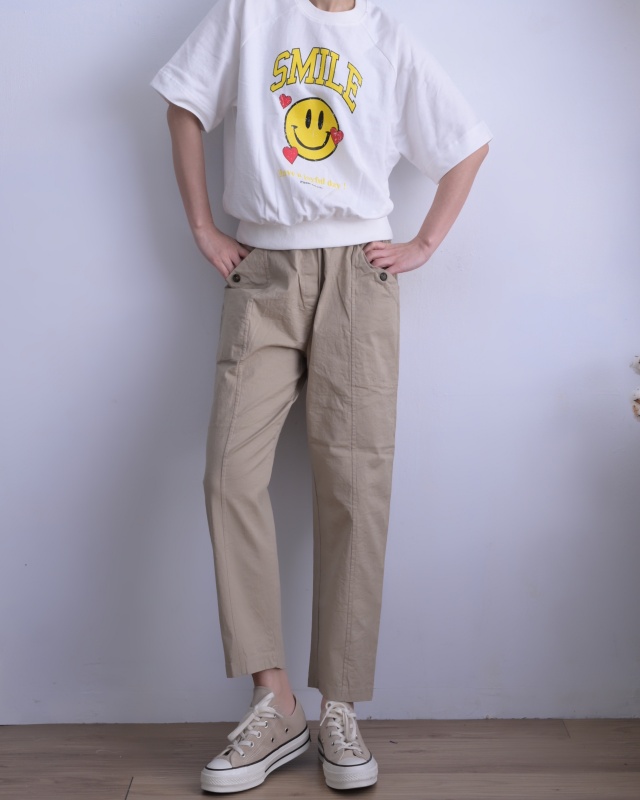 韓 黃笑臉上衣 2色 size