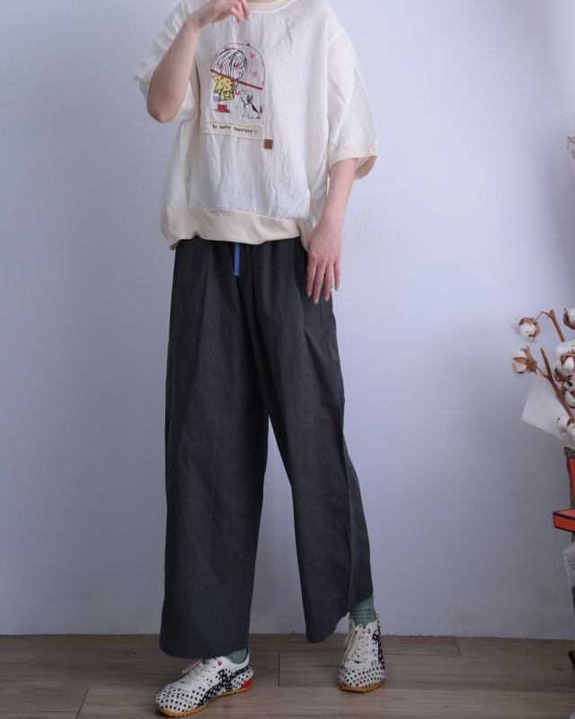 韓 女孩與狗上衣 3色 size