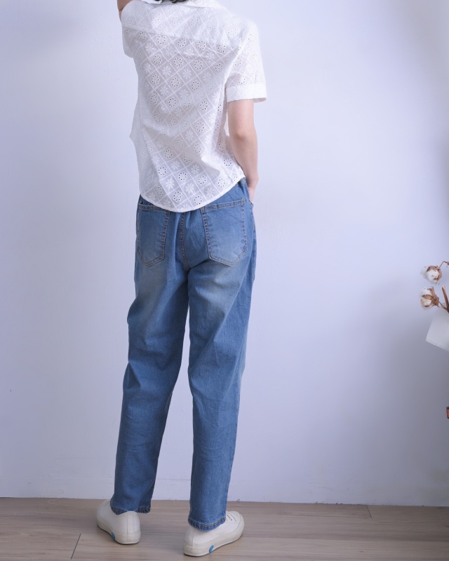韓 燒花襯衫 size