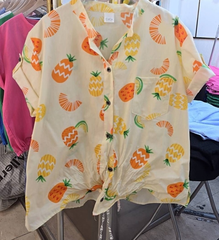 韓 熱帶水果襯衫 2色 size