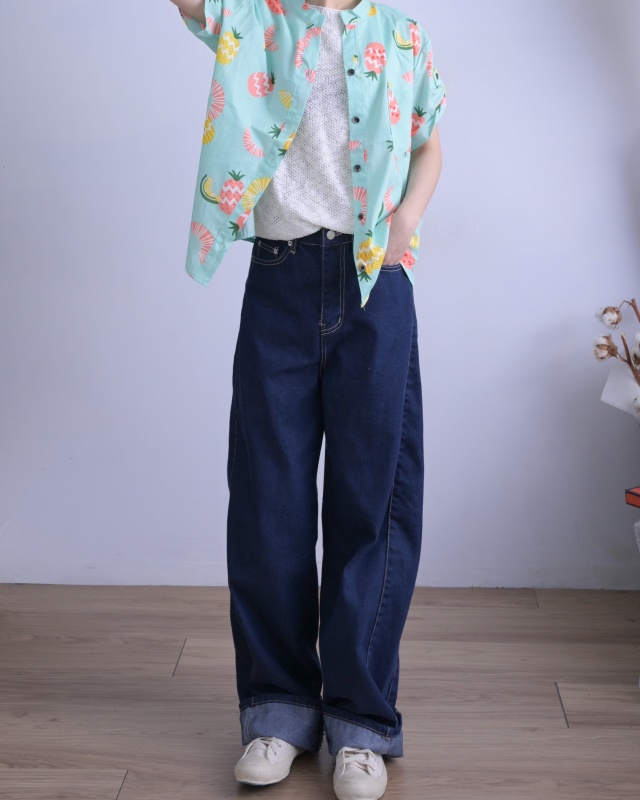 韓 熱帶水果襯衫 2色 size
