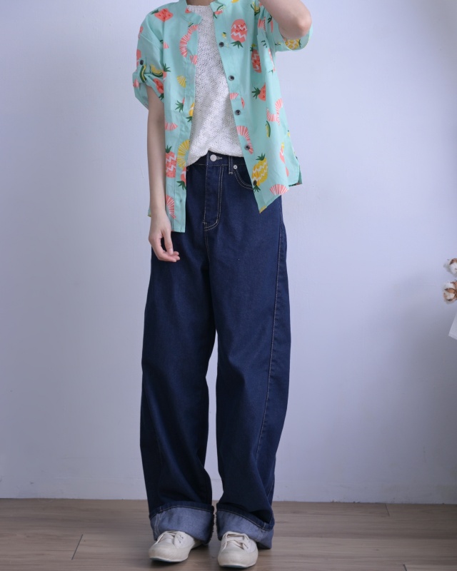 韓 熱帶水果襯衫 2色 size