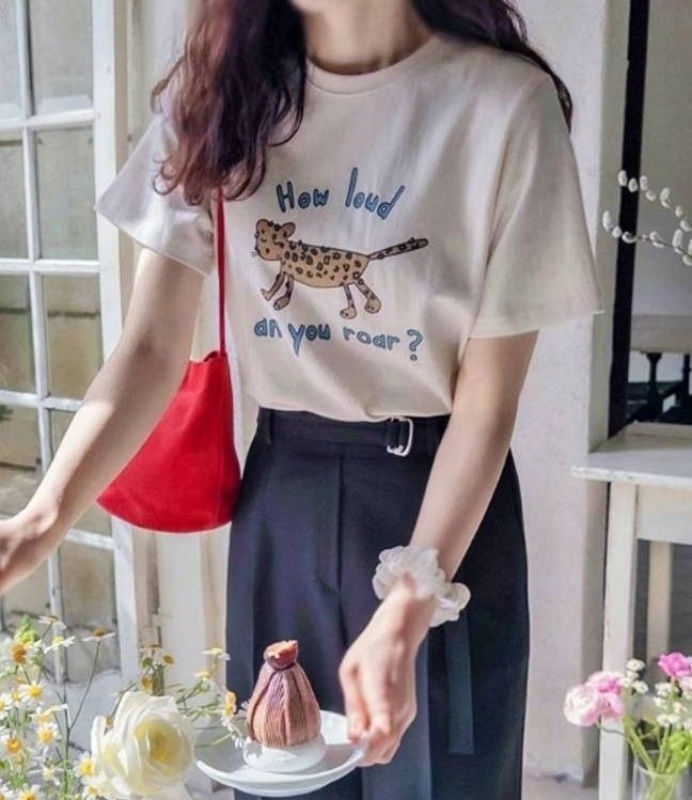 韓 點點豹上衣 2色 size