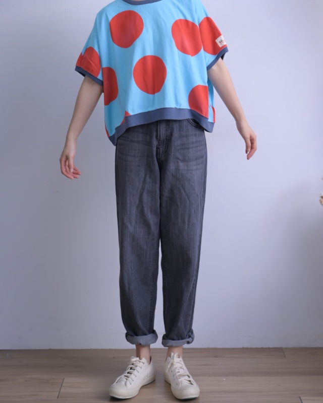 韓 大點點寬袖上衣 3色 size