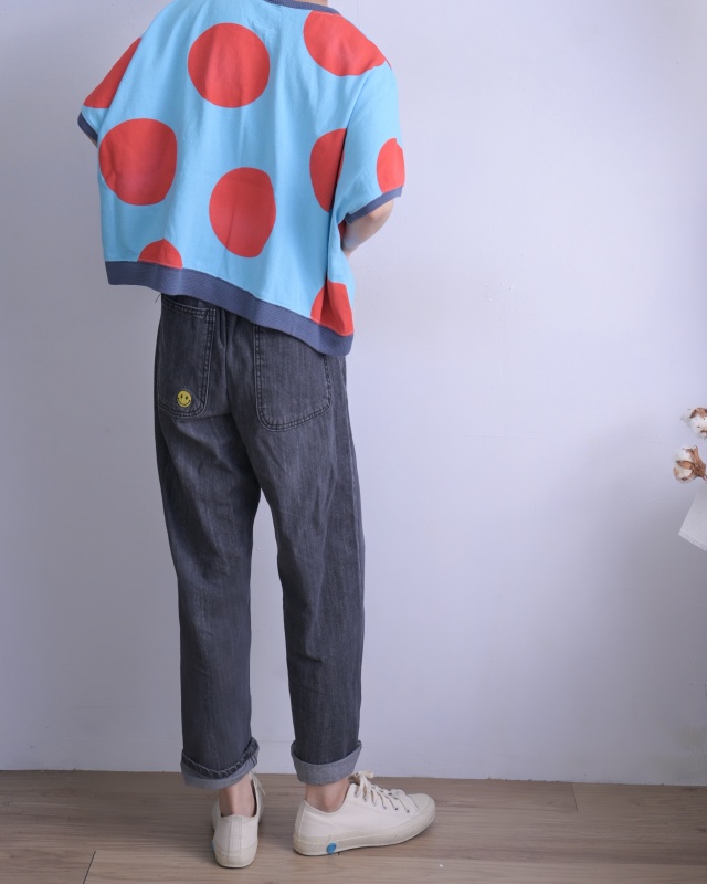 韓 大點點寬袖上衣 3色 size