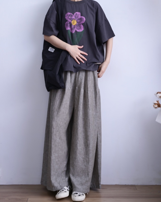 韓 葉子花寬鬆上衣 2色 size