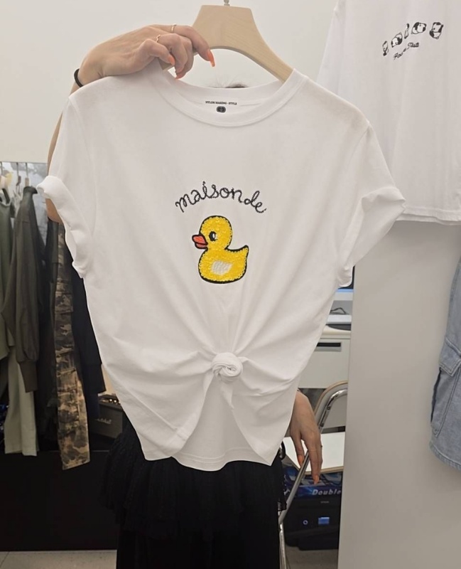 韓 亮片黃鴨上衣 2色 size