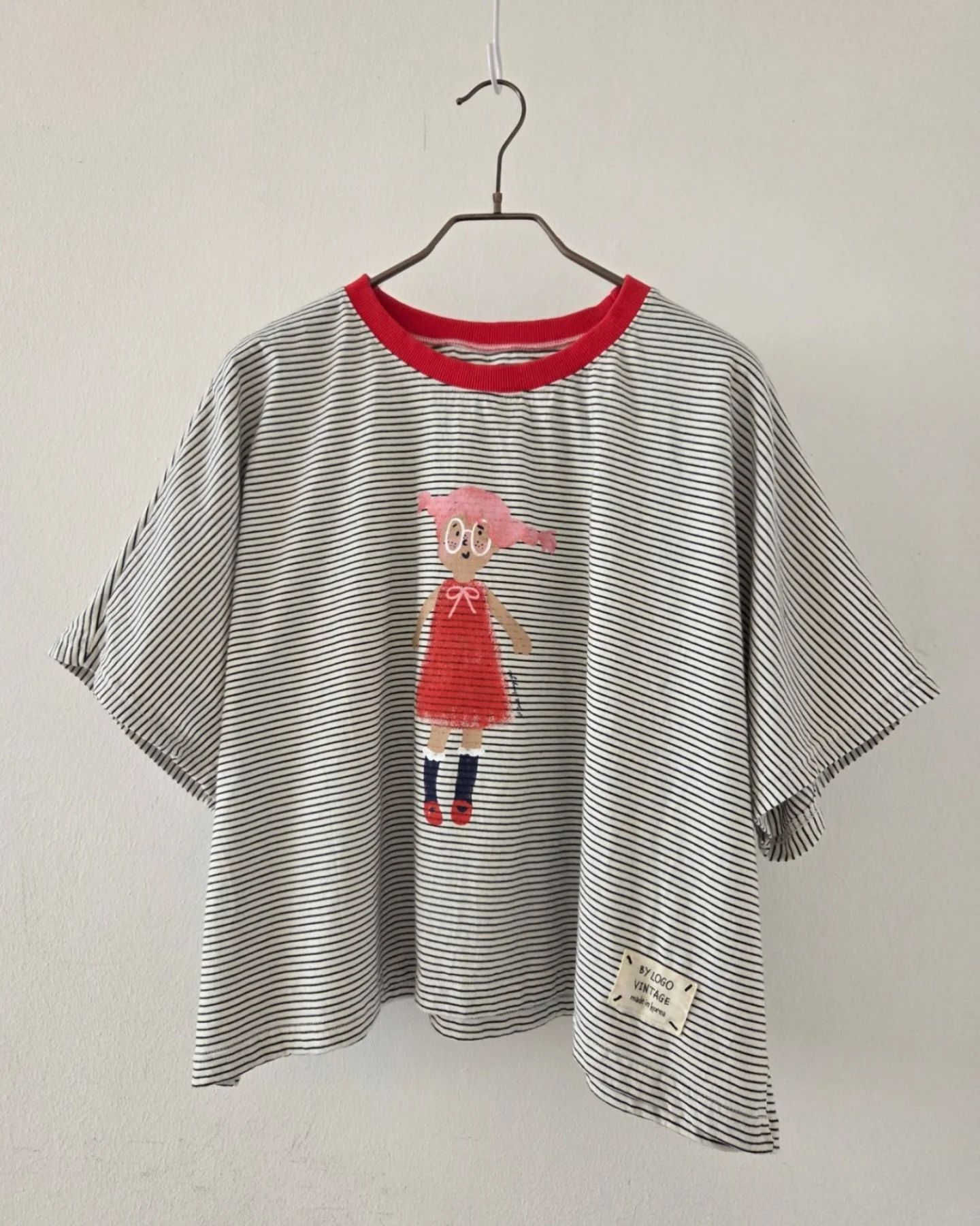 韓 辮子女孩條文上衣 3色 size