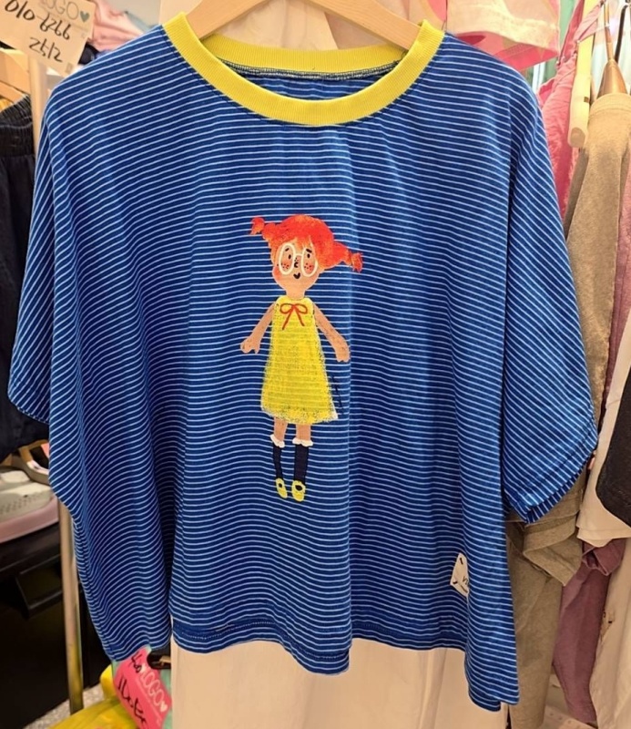 韓 辮子女孩條文上衣 3色 size