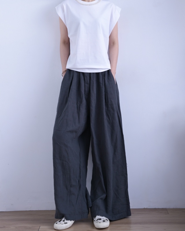 韓 領珍珠半袖上衣 3色 size