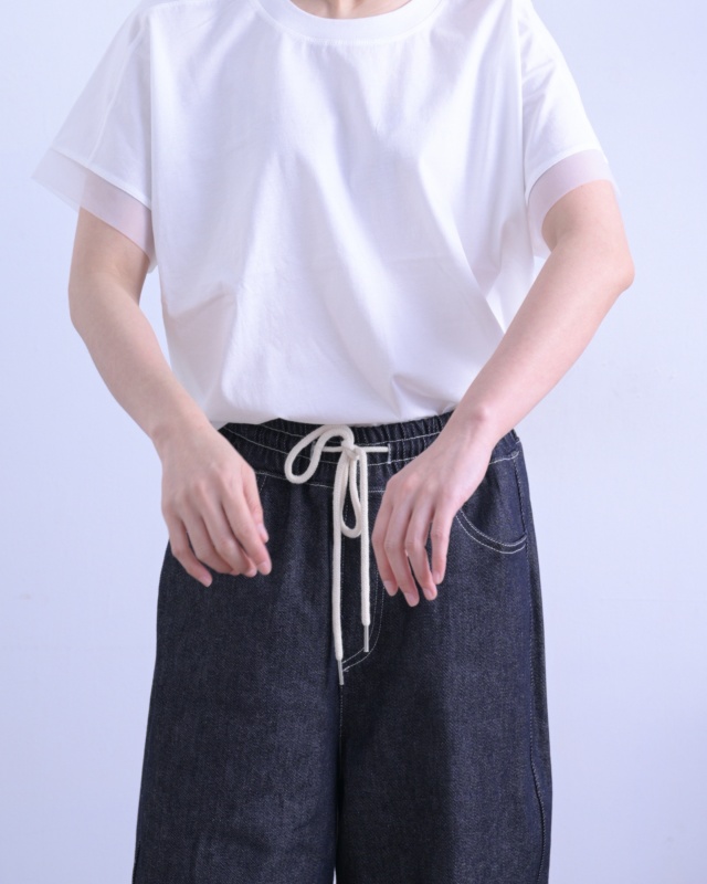 韓 袖接網紗上衣 5色 size