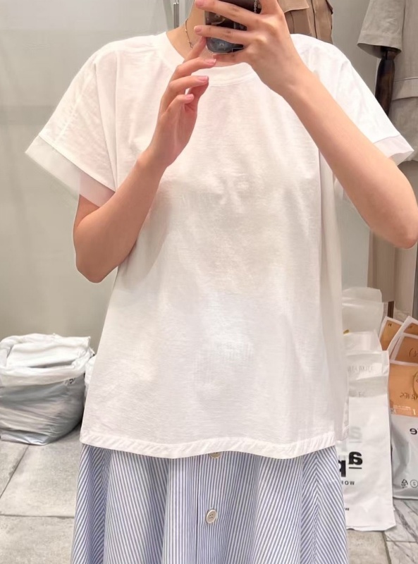 韓 袖接網紗上衣 5色 size