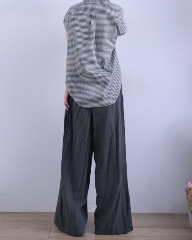 韓 V領小格文上衣 size