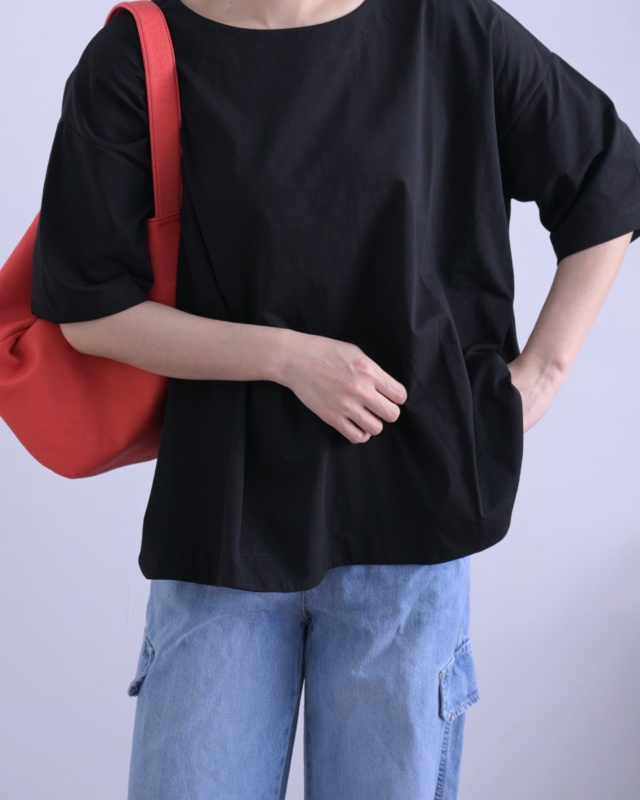 韓 圓領寬鬆素色上衣 2色 size