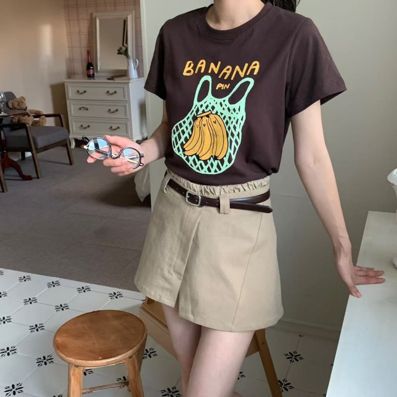韓 一袋香蕉上衣 3色 size