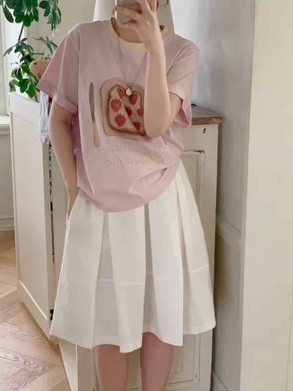 韓 草莓吐司上衣 3色 size
