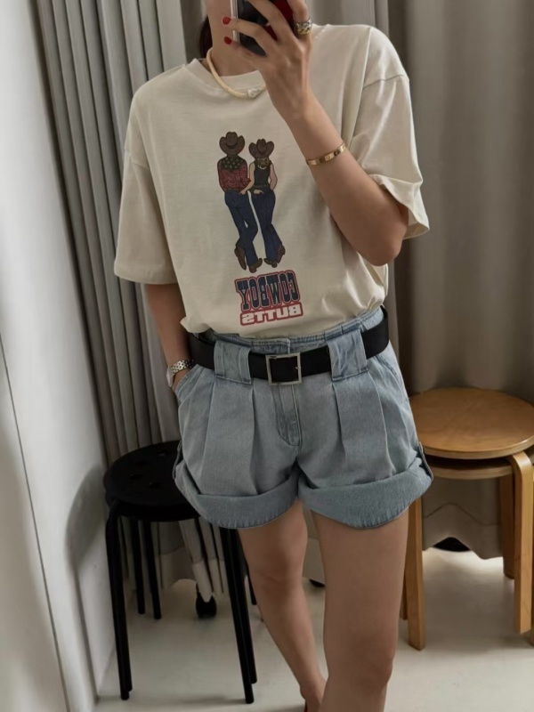 韓 牛仔背影上衣  2色 size