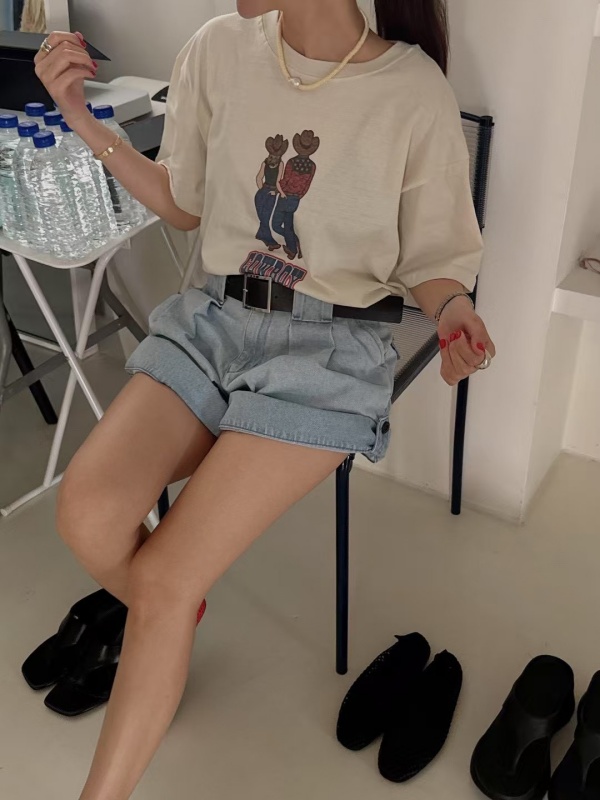 韓 牛仔背影上衣  2色 size