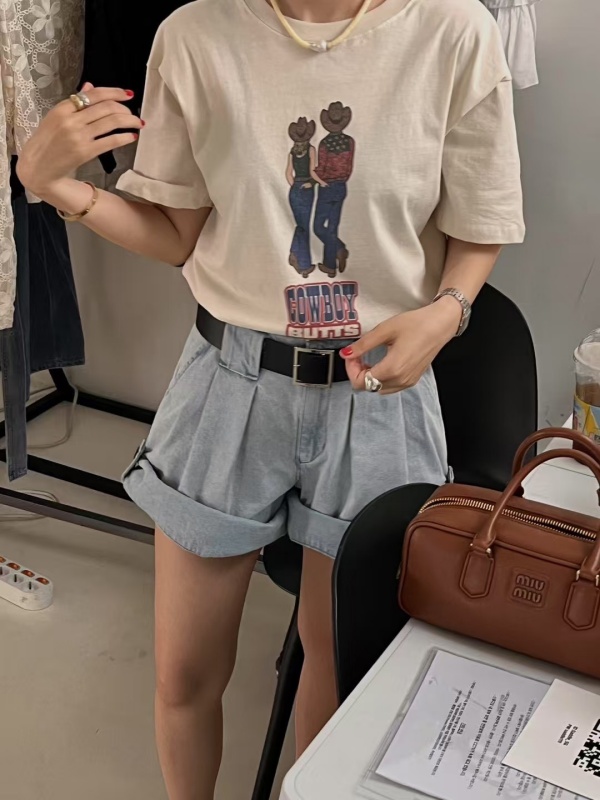韓 牛仔背影上衣  2色 size