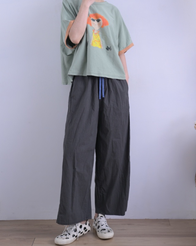 韓 袖配色女孩上衣 3色 size