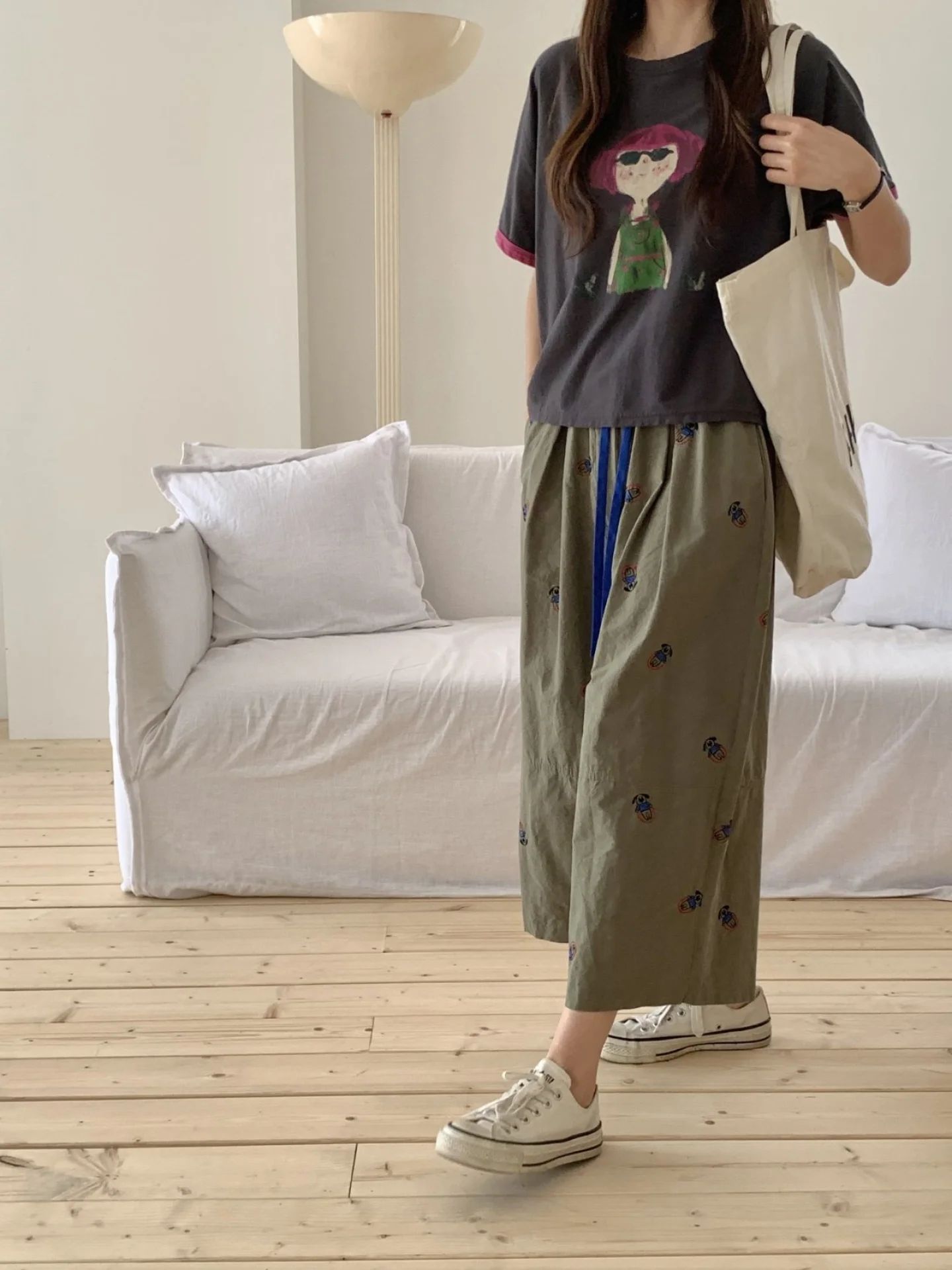 韓 袖配色女孩上衣 3色 size