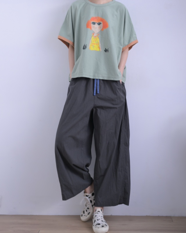 韓 袖配色女孩上衣 3色 size