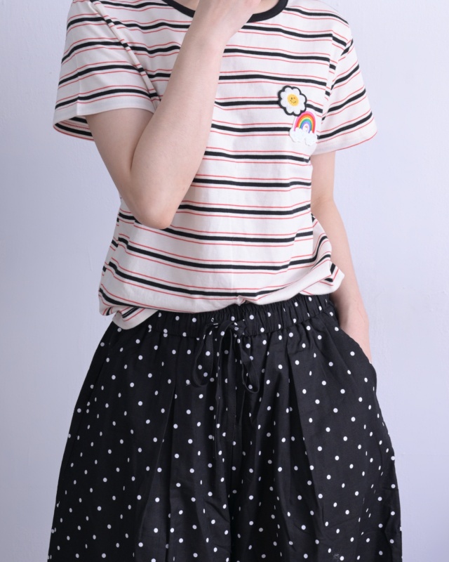 韓 彩虹條文上衣 4色 size