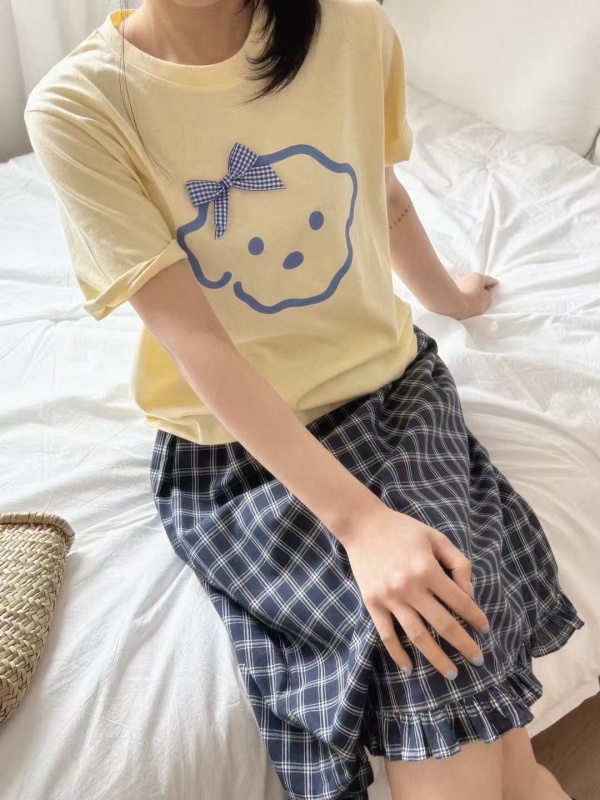 韓 戴蝴蝶結狗上衣 2色 size