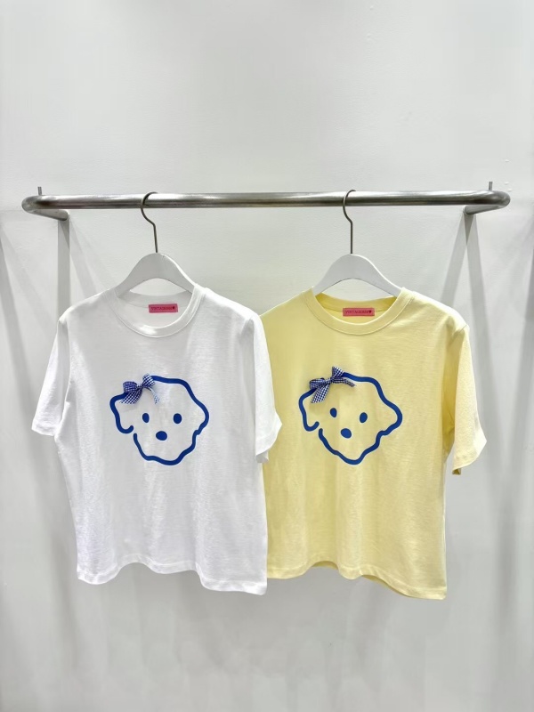 韓 戴蝴蝶結狗上衣 2色 size
