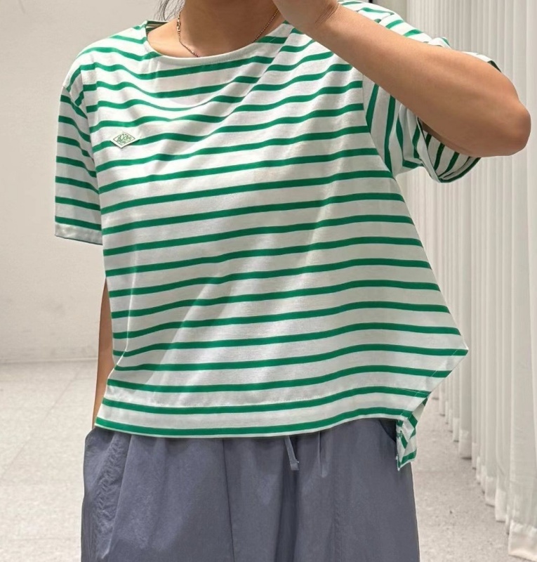 韓 側小衩條文上衣 2色 size