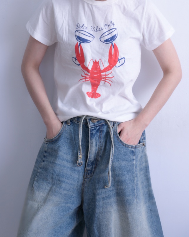 韓 龍蝦上衣 3色 size