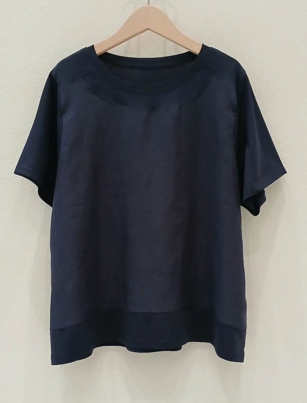 韓 素色剪接上衣 2色 size