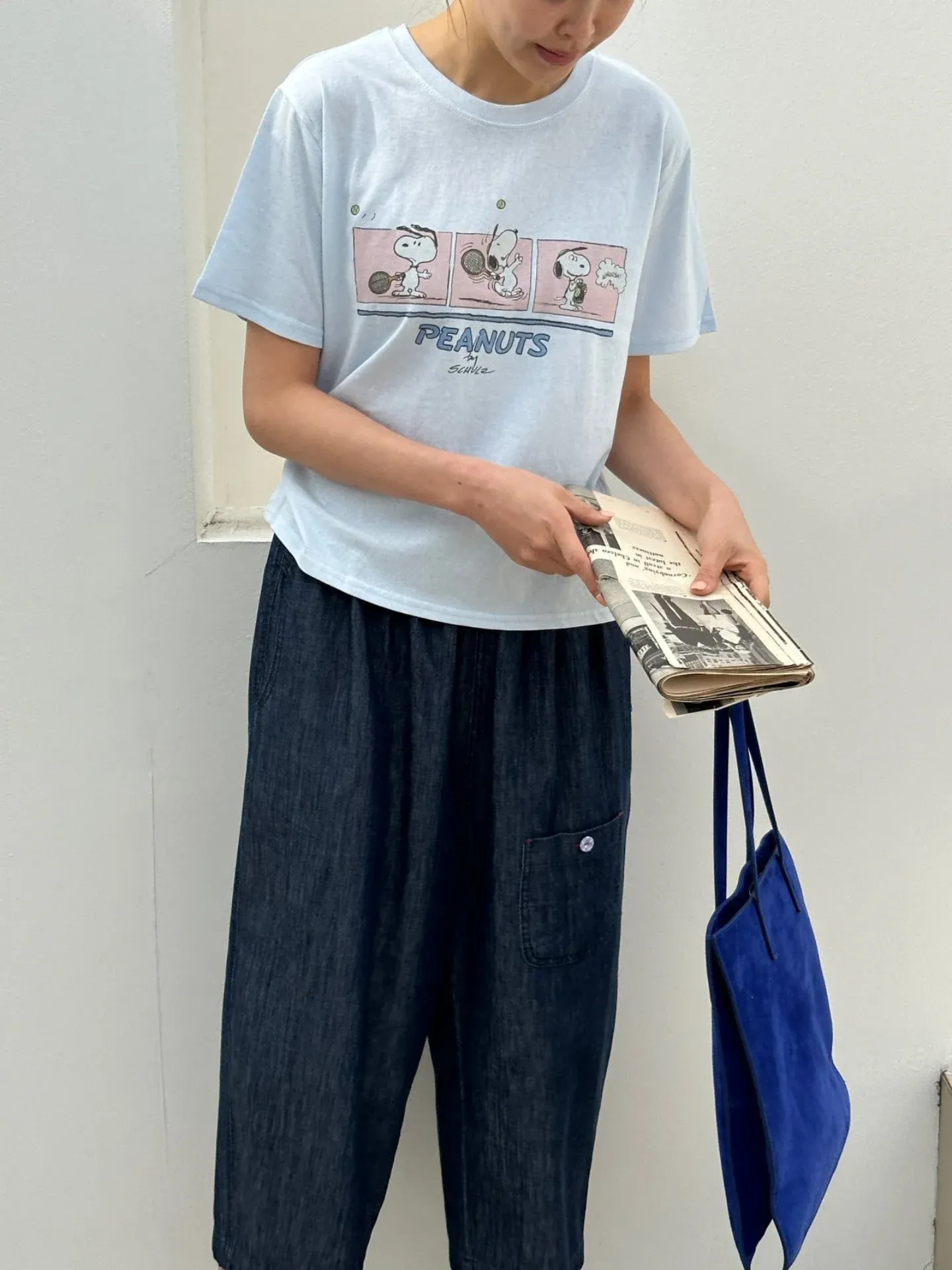 韓 三格卡通上衣 2色 size