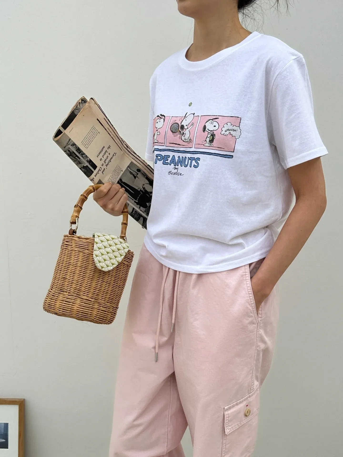 韓 三格卡通上衣 2色 size