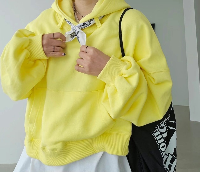 韓 小圍巾綁帶連帽上衣 5色 size