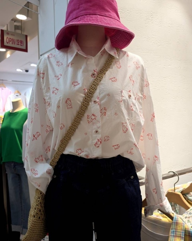韓 小兔子襯衫 2色 size