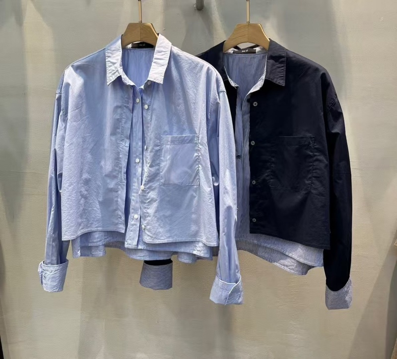 韓 假兩件式襯衫 2色 size