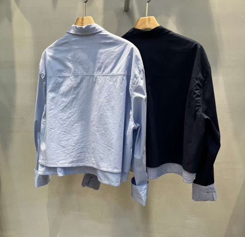 韓 假兩件式襯衫 2色 size