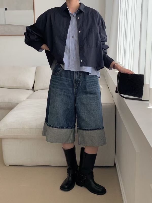 韓 假兩件式襯衫 2色 size