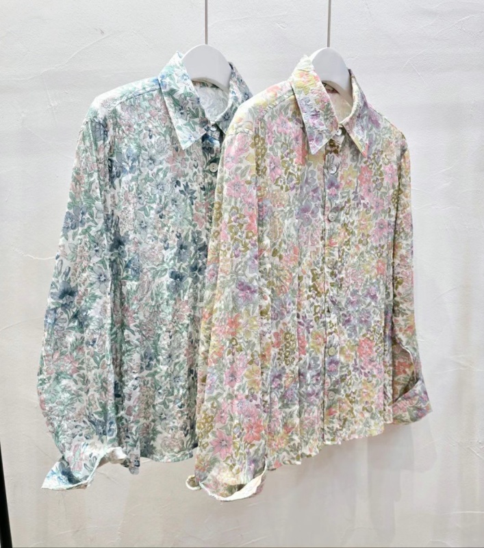 韓 花花葉葉襯衫 2色 size