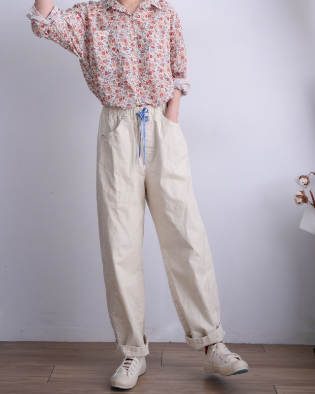 韓 雙口袋小花襯衫 2色 size