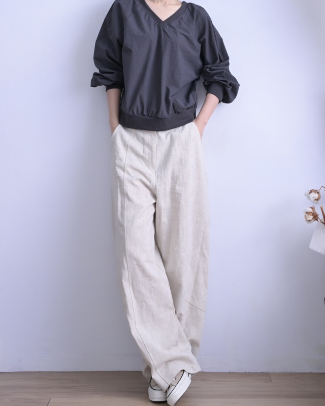 韓 V領輕薄長袖上衣 3色 size