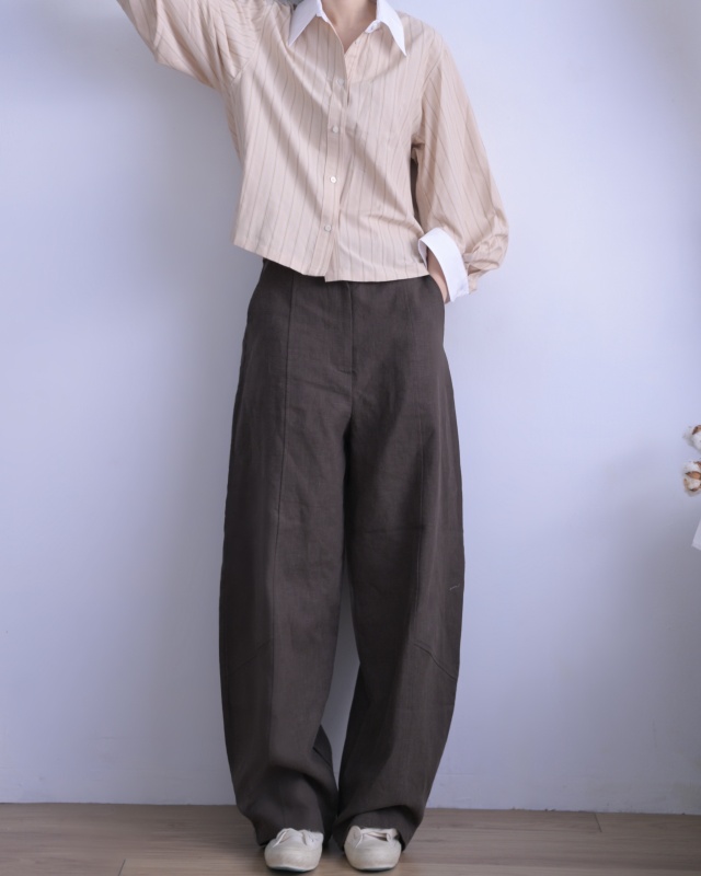 韓 造型袖條文襯衫 3色 size
