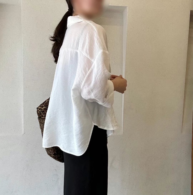 韓 素色單口袋襯衫 2色