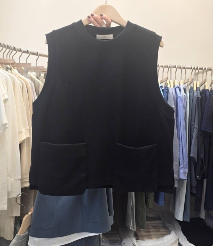 韓 兩口袋背心 2色 size