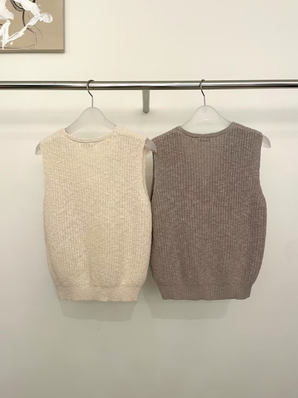 韓 V領小釦背心 2色 size