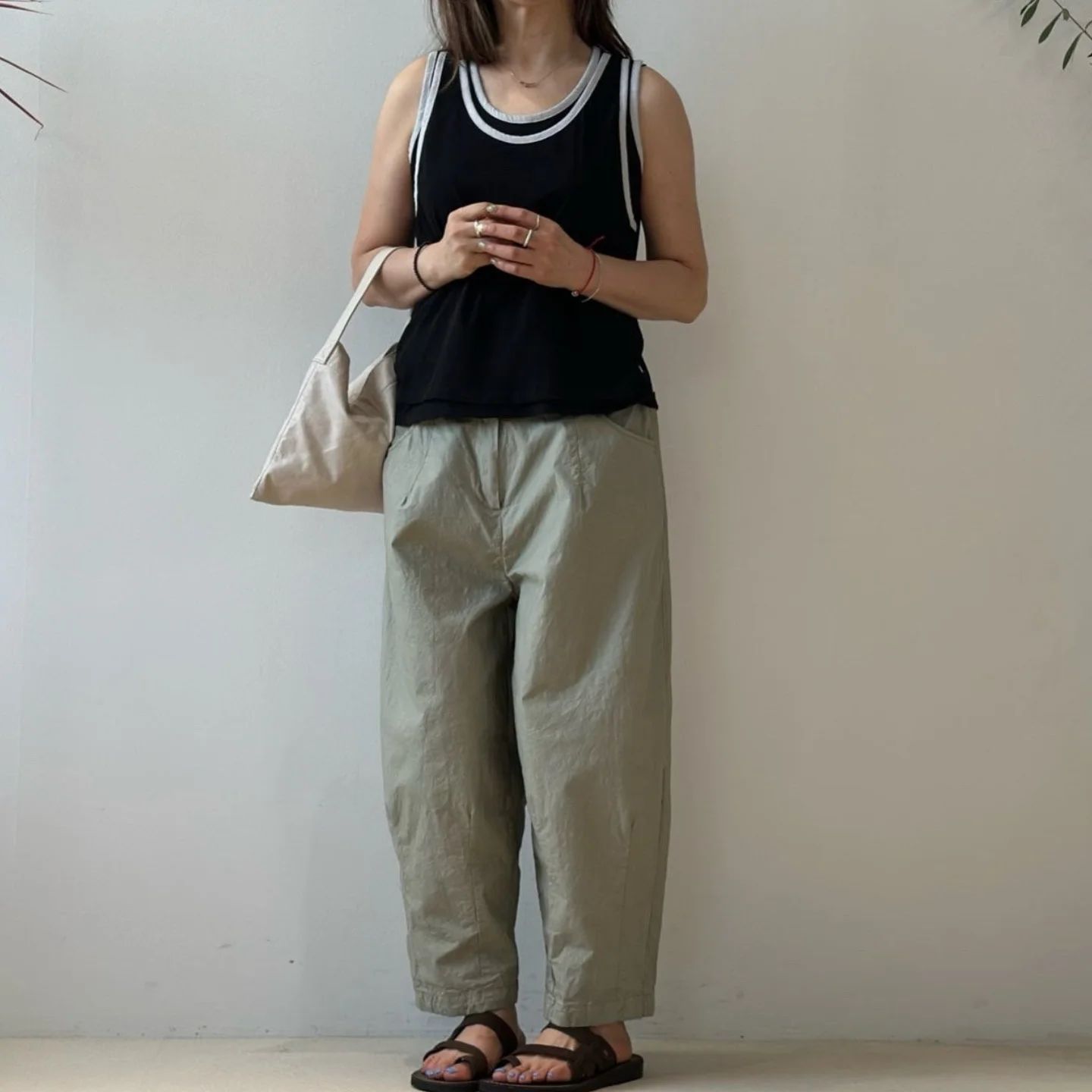 韓 假兩件式無袖上衣 3色 size