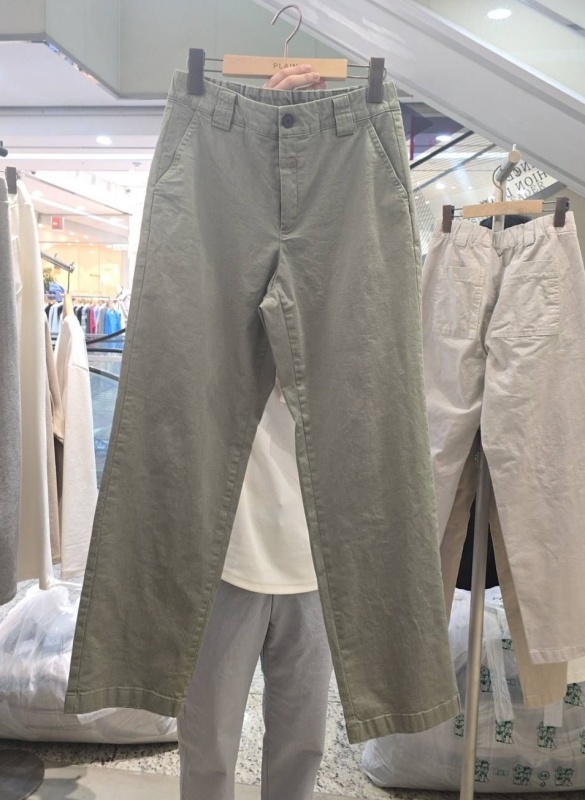 韓 斜口袋小直筒休閒褲 3色 size