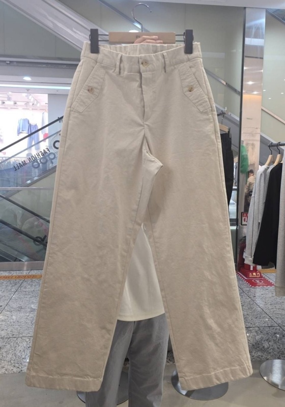 韓 口袋單釦休閒褲 2色 size